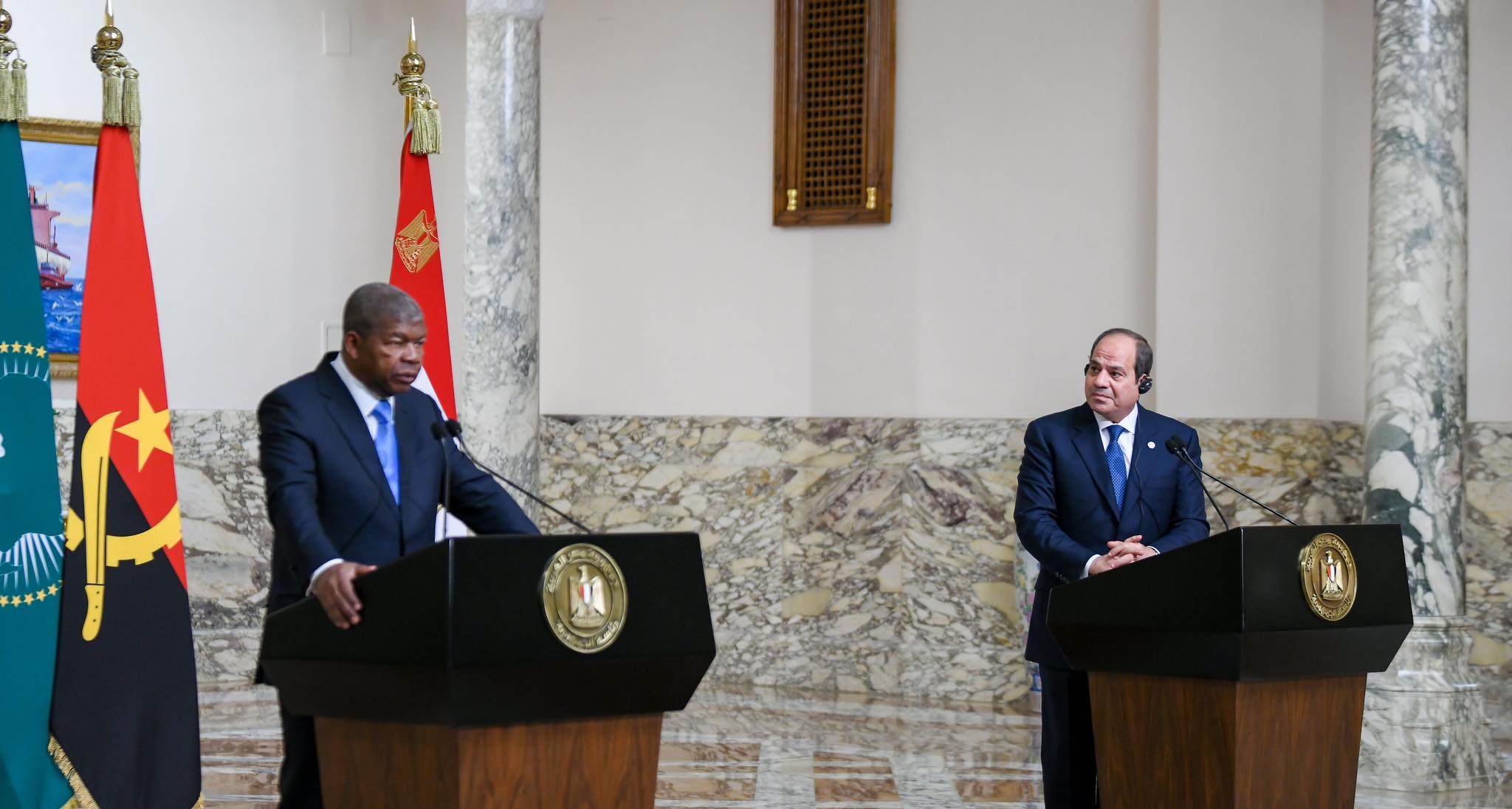 الرئيس السيسي ونظيره الأنجولي