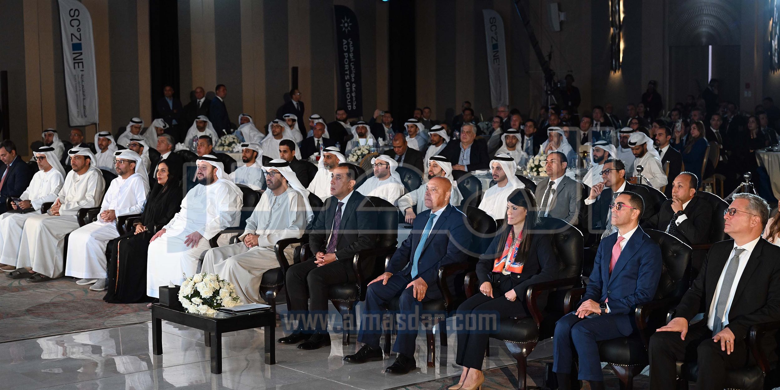 مدبولي أثناء توقيع اتفاقية هيئة قناة السويس وموانئ أبو ظبي