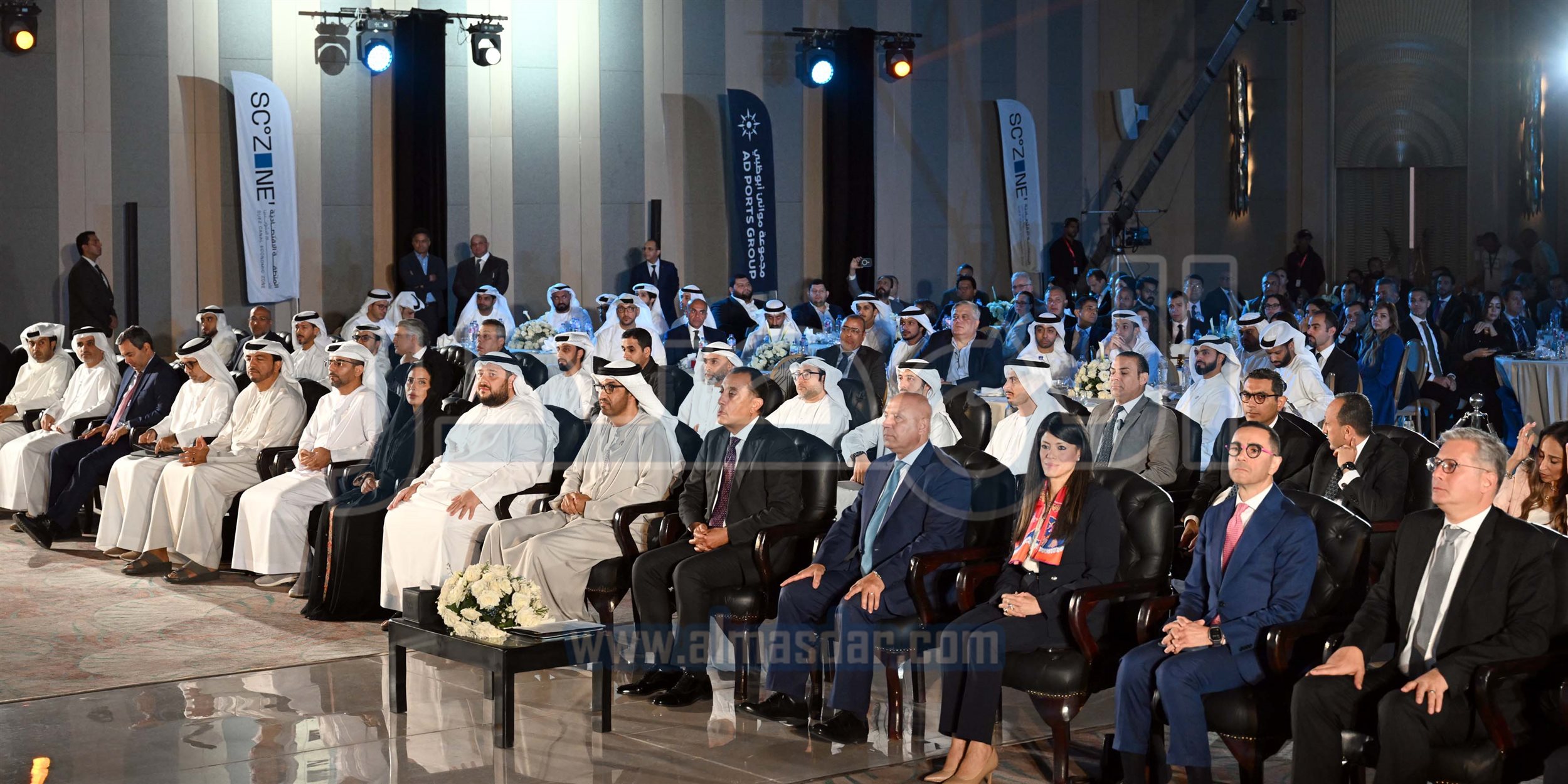 مدبولي أثناء توقيع اتفاقية هيئة قناة السويس وموانئ أبو ظبي