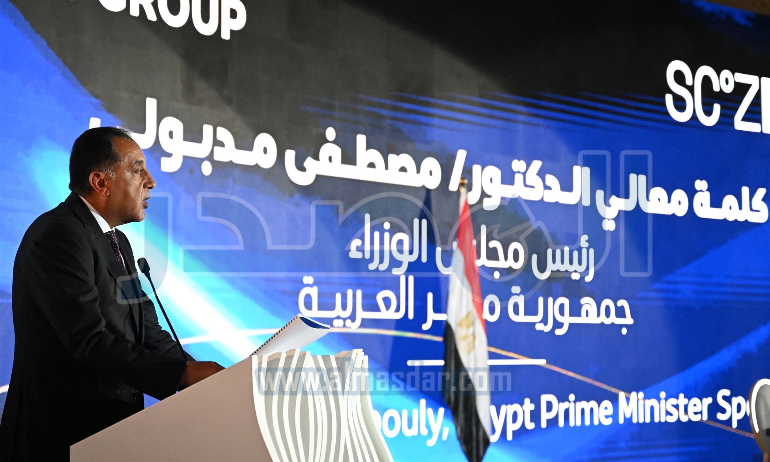 مدبولي أثناء توقيع اتفاقية هيئة قناة السويس وموانئ أبو ظبي