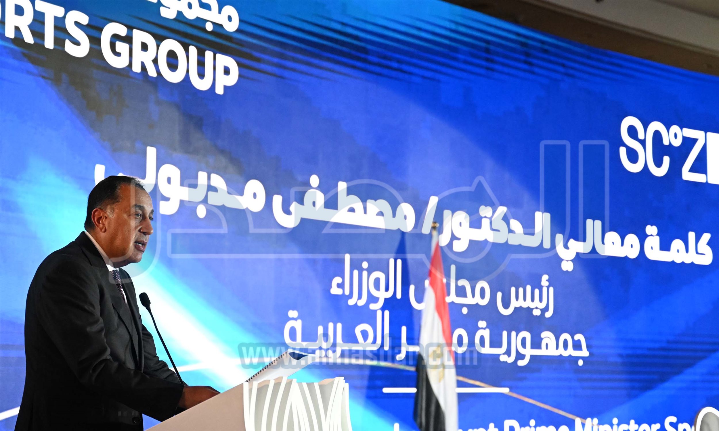 مدبولي أثناء توقيع اتفاقية هيئة قناة السويس وموانئ أبو ظبي