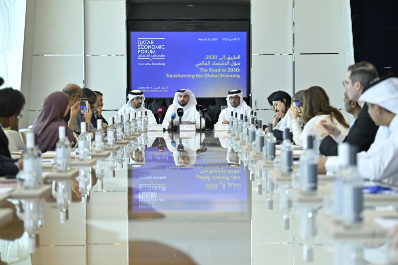المؤتمر الصحفي للرئيس التنفيذي للمدينة الإعلامية قطر