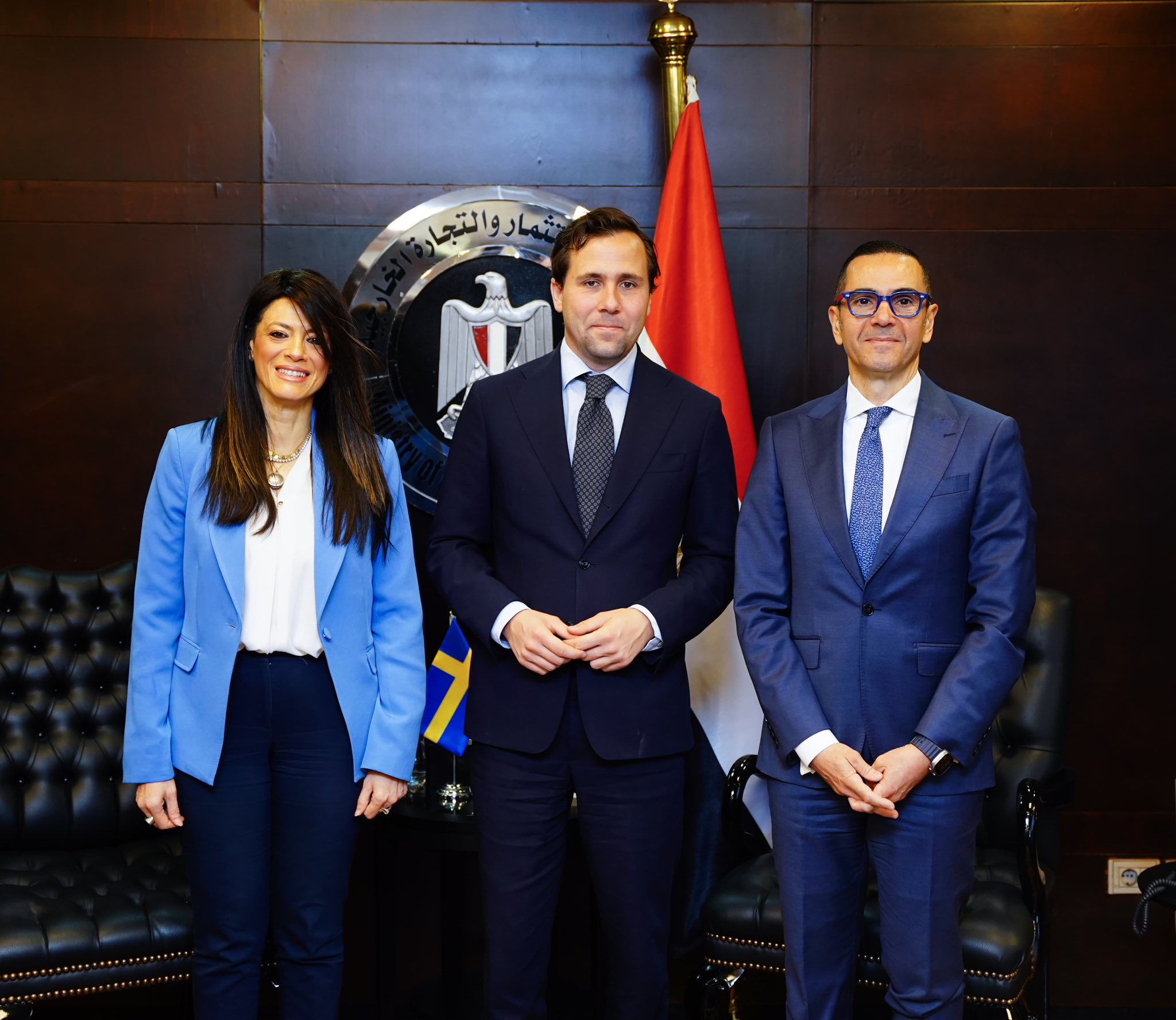 الخطيب يستقبل وزير التجارة الدولية والتعاون الإنمائي السويدي