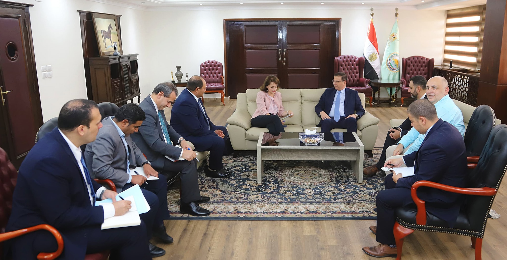 وزير الزراعة يلتقي سفيرة رومانيا