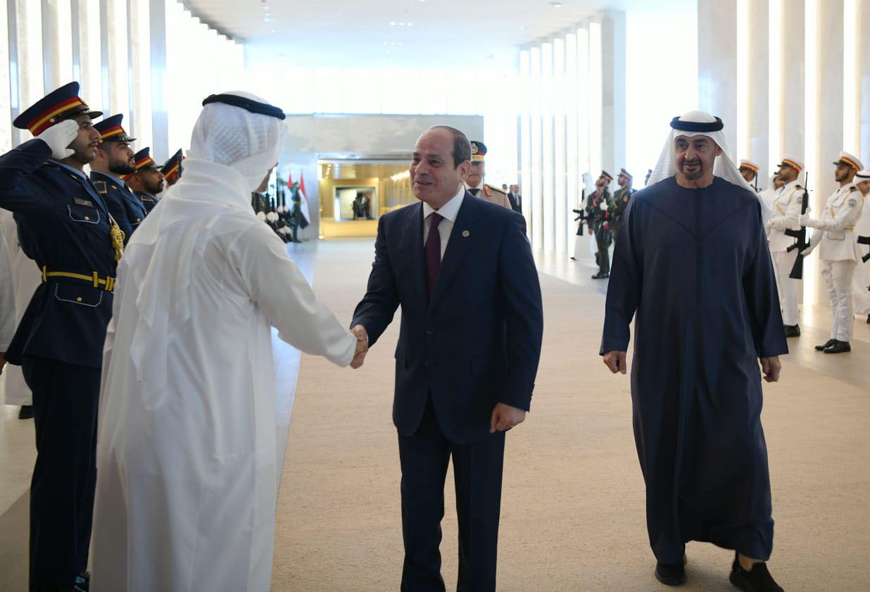 رئيس الإمارات يستقبل الرئيس السيسي