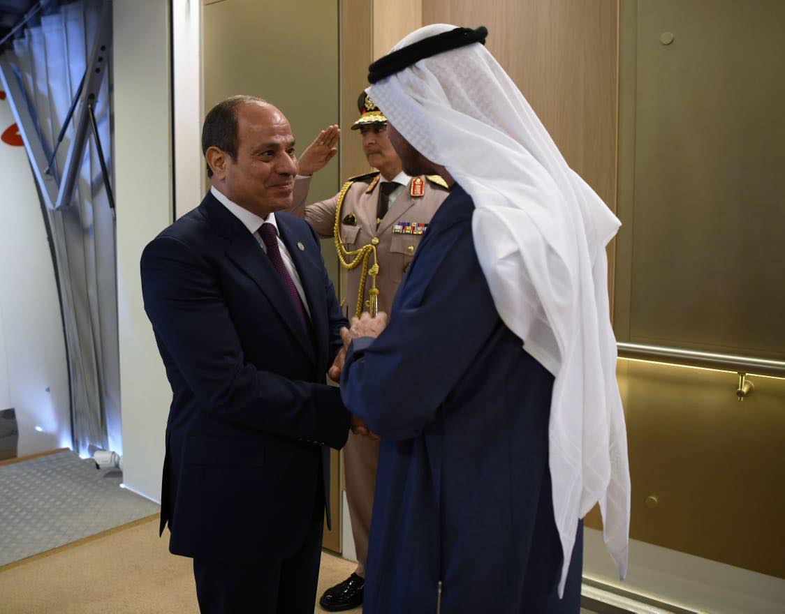 رئيس الإمارات يستقبل الرئيس السيسي