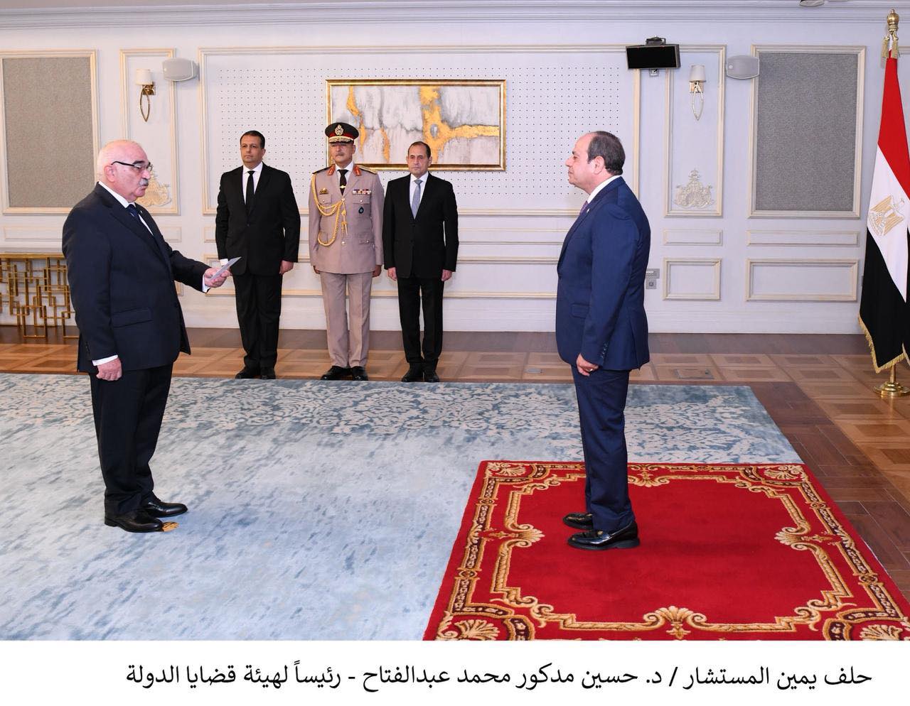السيسي يشهد أداء اليمين القانونية لرؤساء الهيئات القضائية الجدد