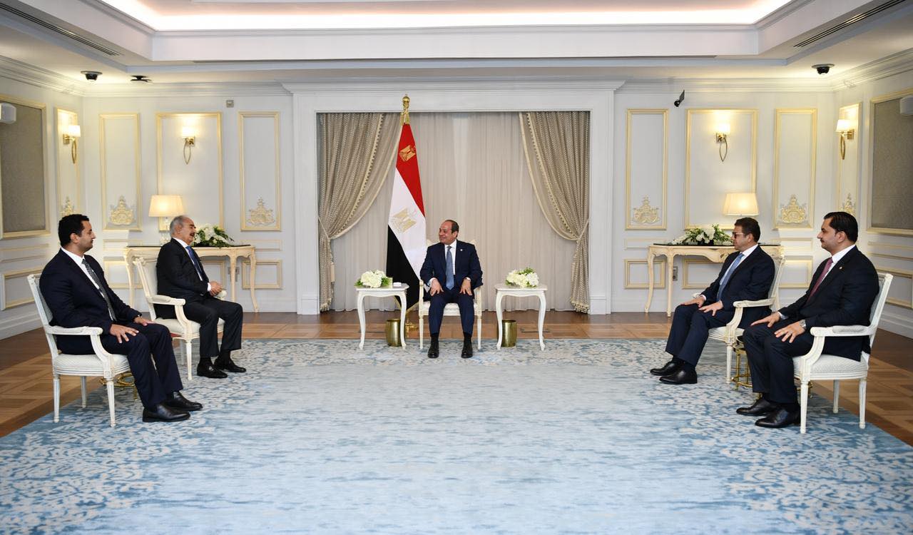 الرئيس السيسي يستقبل القائد العام للجيش الوطني الليبي