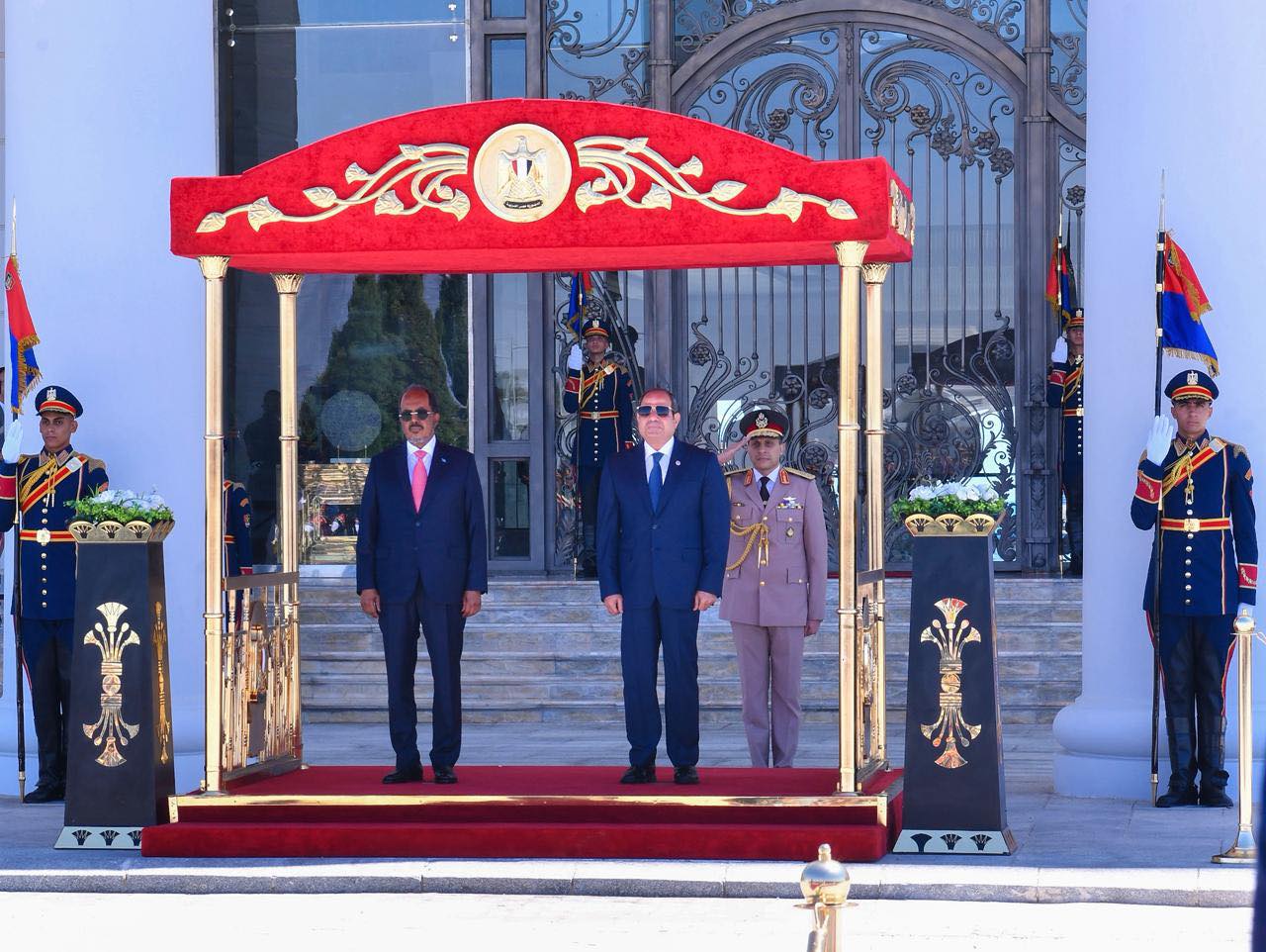 الرئيس السيسي يستقبل رئيس جمهورية الصومال في العلمين