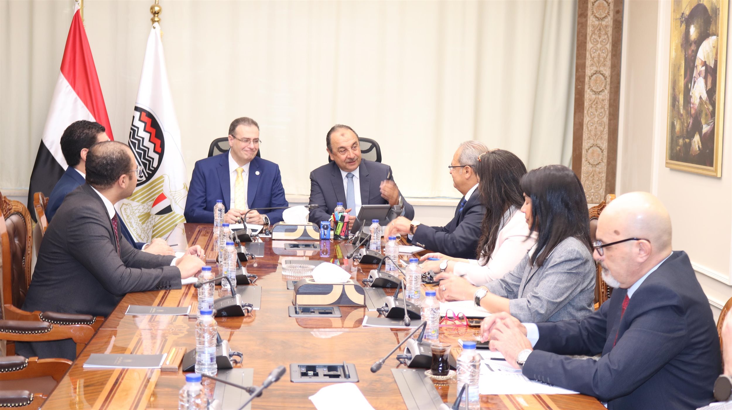 وزير قطاع الأعمال يستقبل رئيس الجهاز المركزي للتنظيم والإدارة