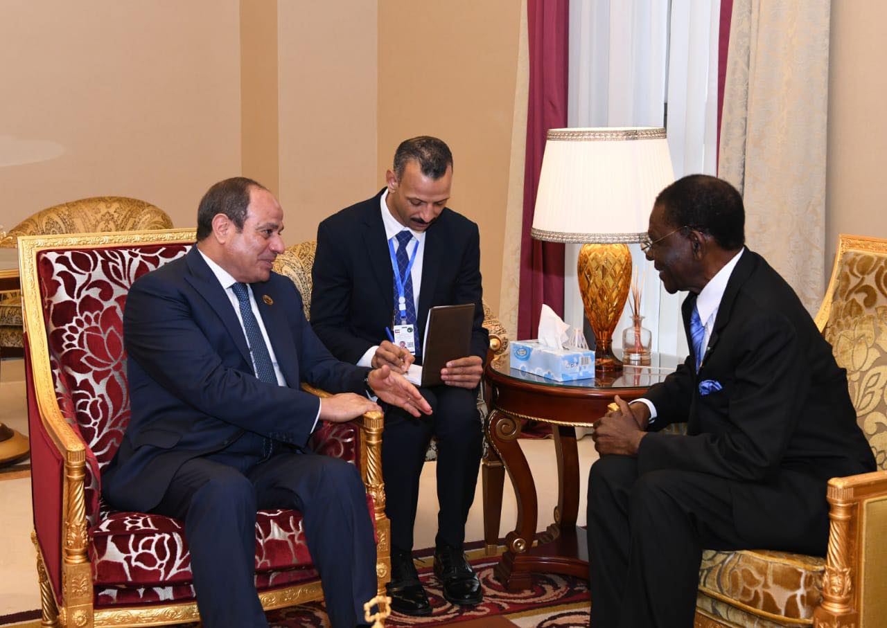 الرئيس السيسي يلتقي رئيس غينيا الإستوائية