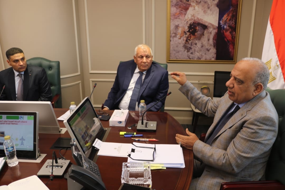 وزير الكهرباء والطاقة المتجددة في اجتماع مع محافظ الوادي الجديد