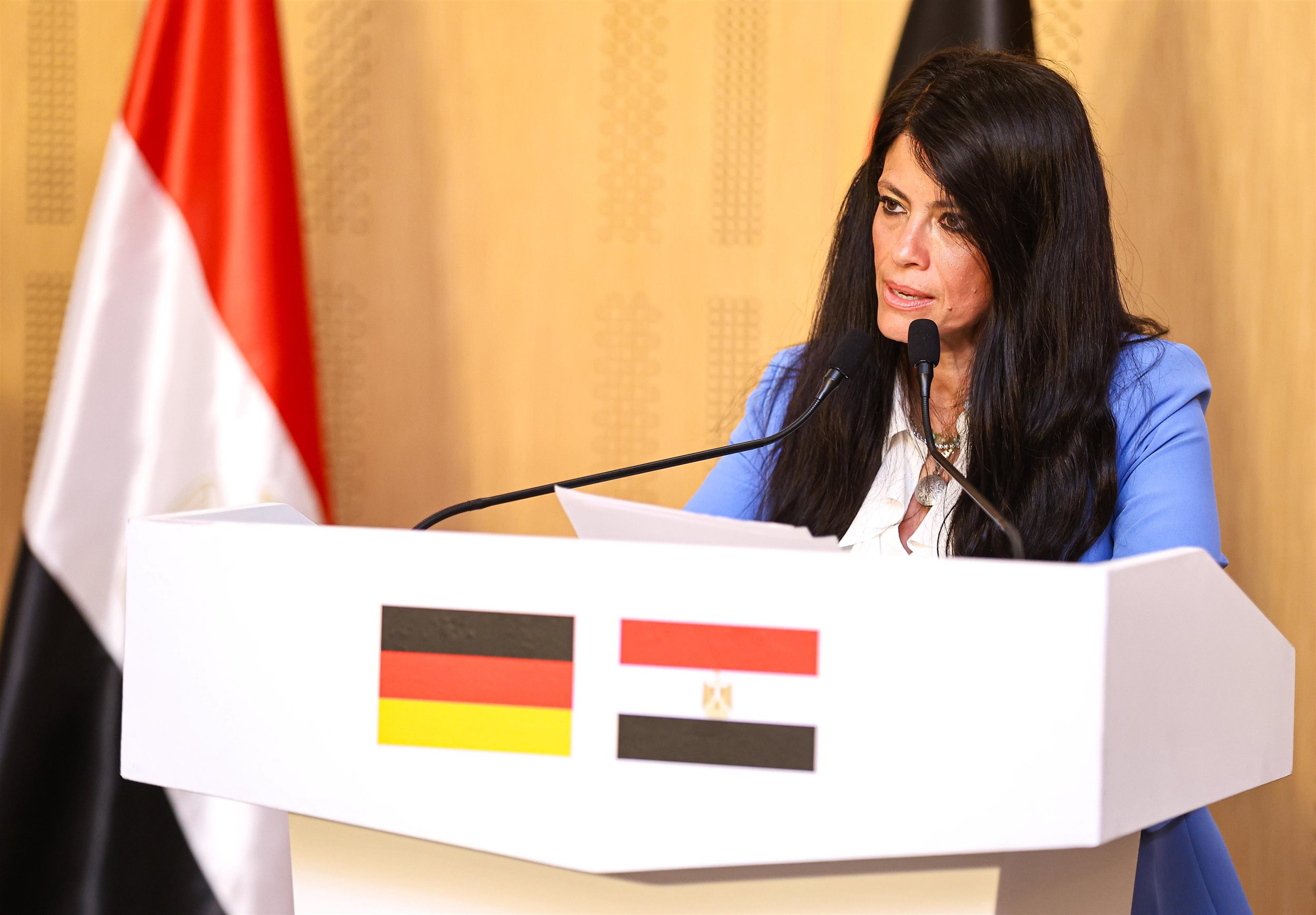 مؤتمر صحفي مُشترك مع وزير الخارجية ووزيرة التخطيط ونظيرتها الألمانية