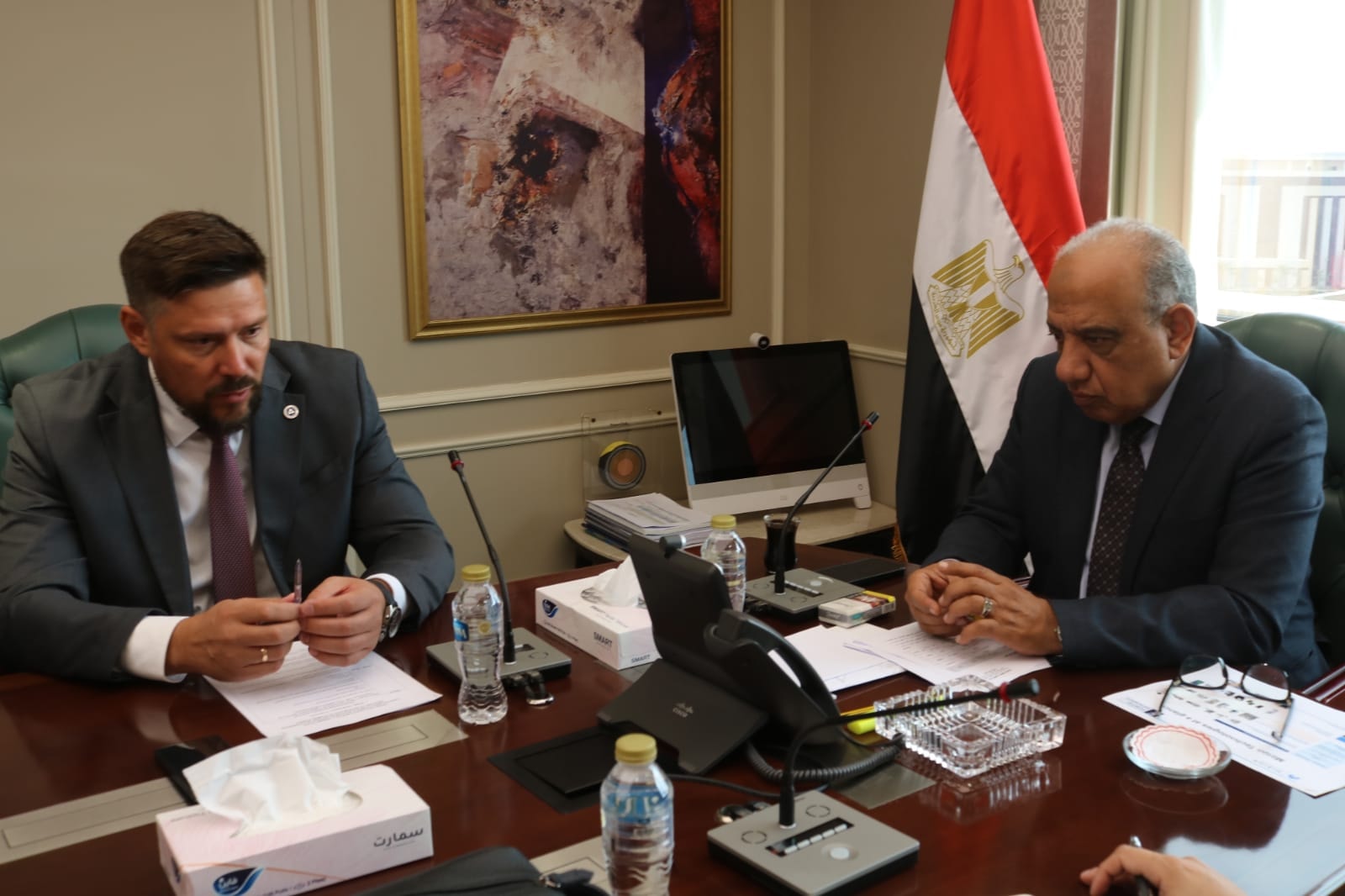 وزير الكهرباء يلتقي نائب رئيس شركة أتوم ستروي اكسبورت