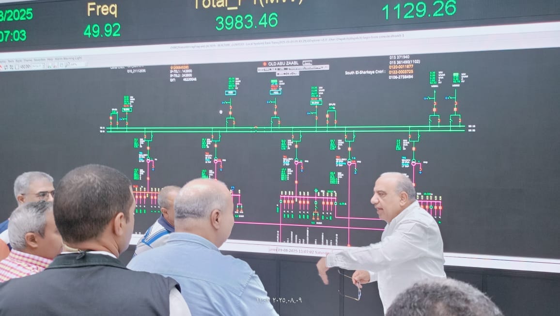 وزير الكهرباء يطمئن على استقرار الشبكة وتحسن جودة التغذية