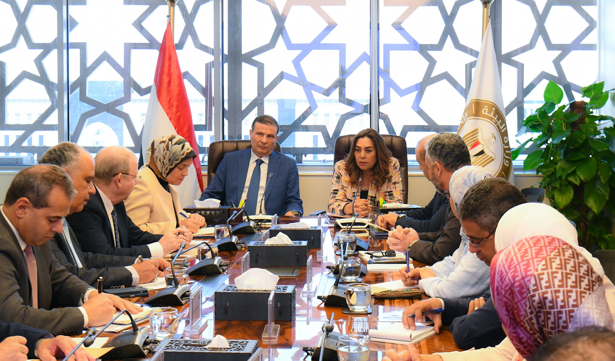 وزيرة التنمية المحلية في اجتماع مع وزير الزراعة