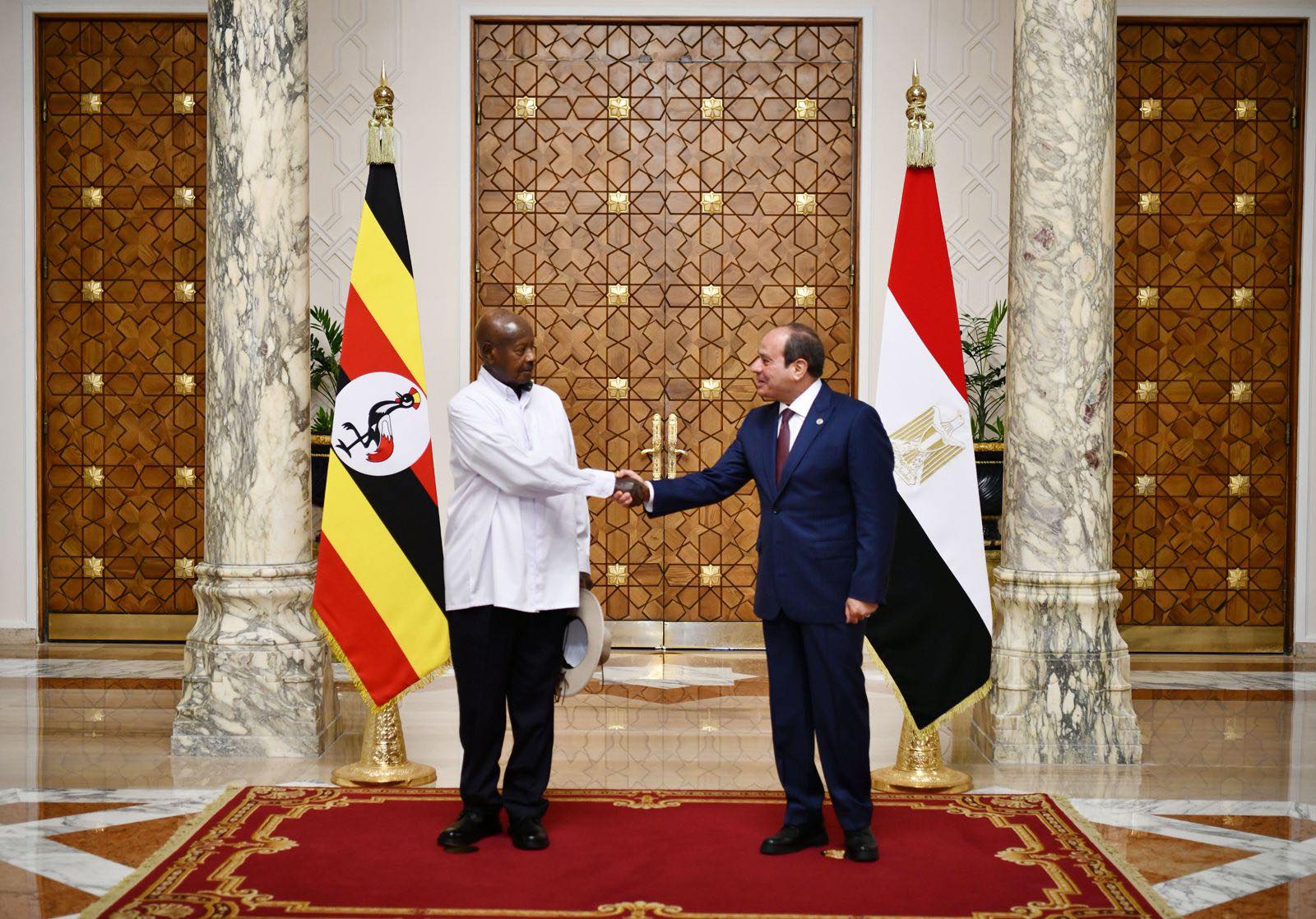 الرئيس السيسي يستقبل نظيره الأوغندي