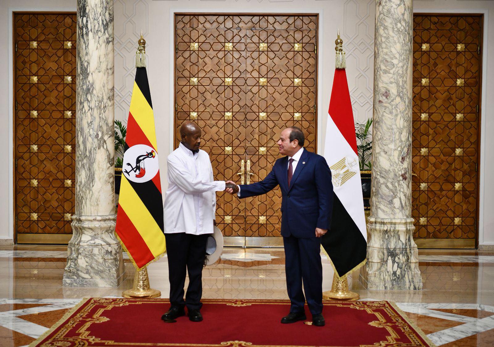 الرئيس السيسي يستقبل نظيره الأوغندي