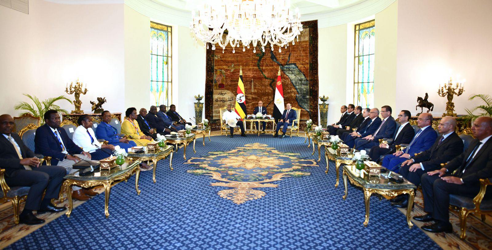 الرئيس السيسي يستقبل نظيره الأوغندي