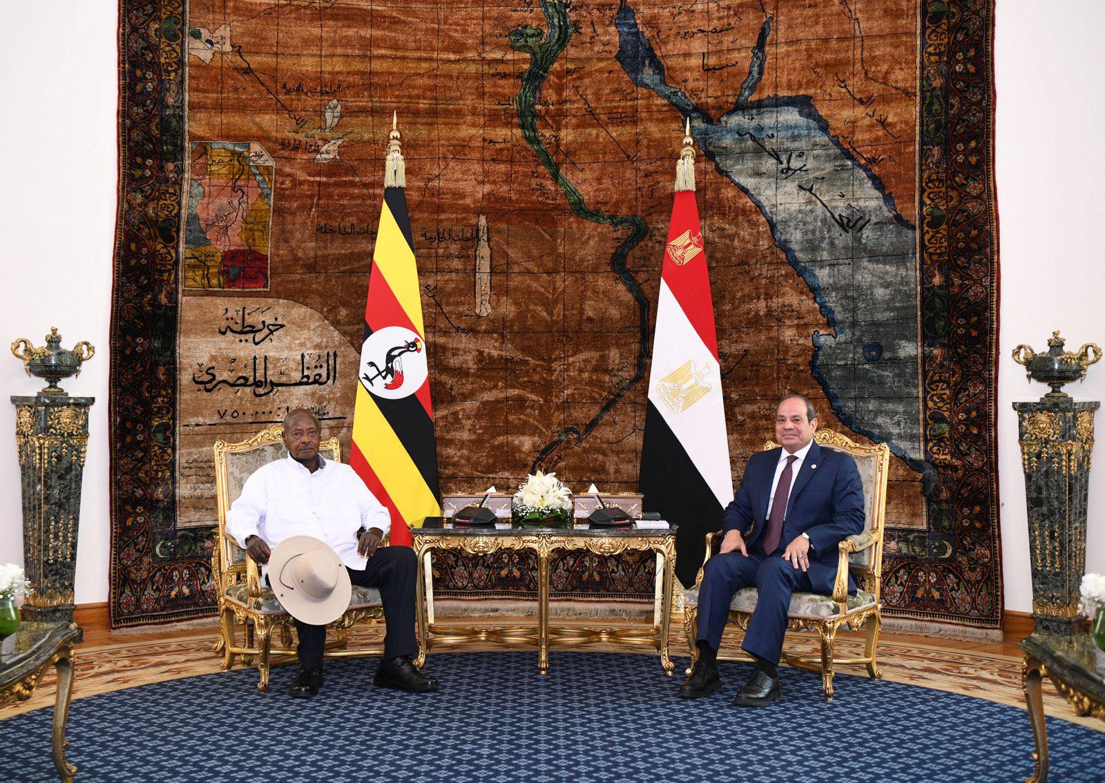 الرئيس السيسي يستقبل نظيره الأوغندي