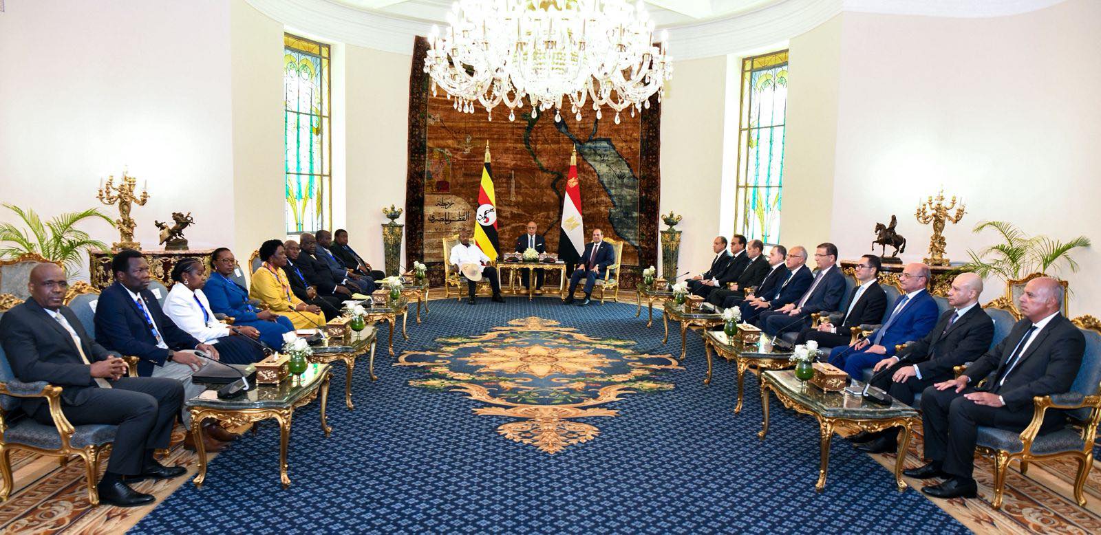 الرئيس السيسي يستقبل نظيره الأوغندي