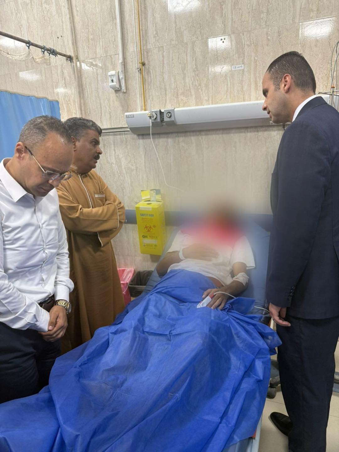 نائب وزير الصحة يتابع الحالة الصحية لمصابي حادث قطار مطروح