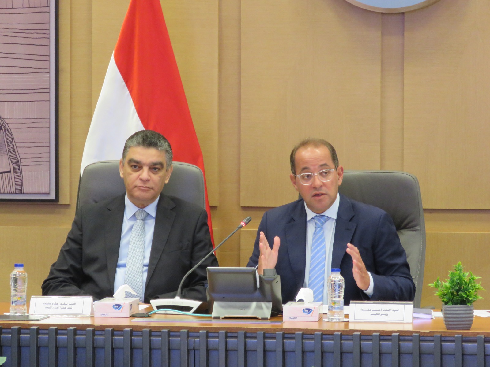 اجتماع وزير المالية ورئيس الهيئة المصرية للشراء الموحد