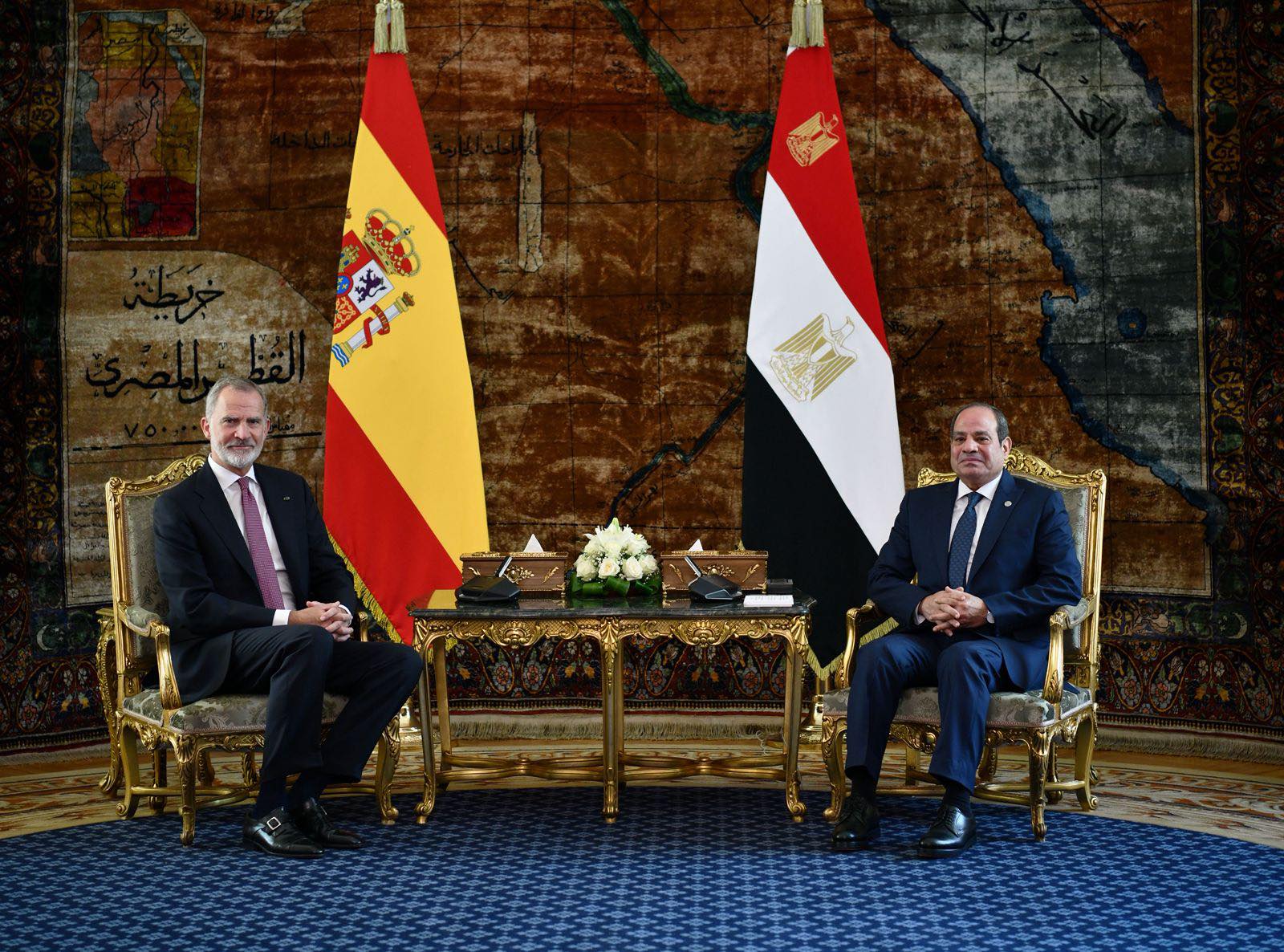 الرئيس السيسي يستقبل ملك إسبانيا