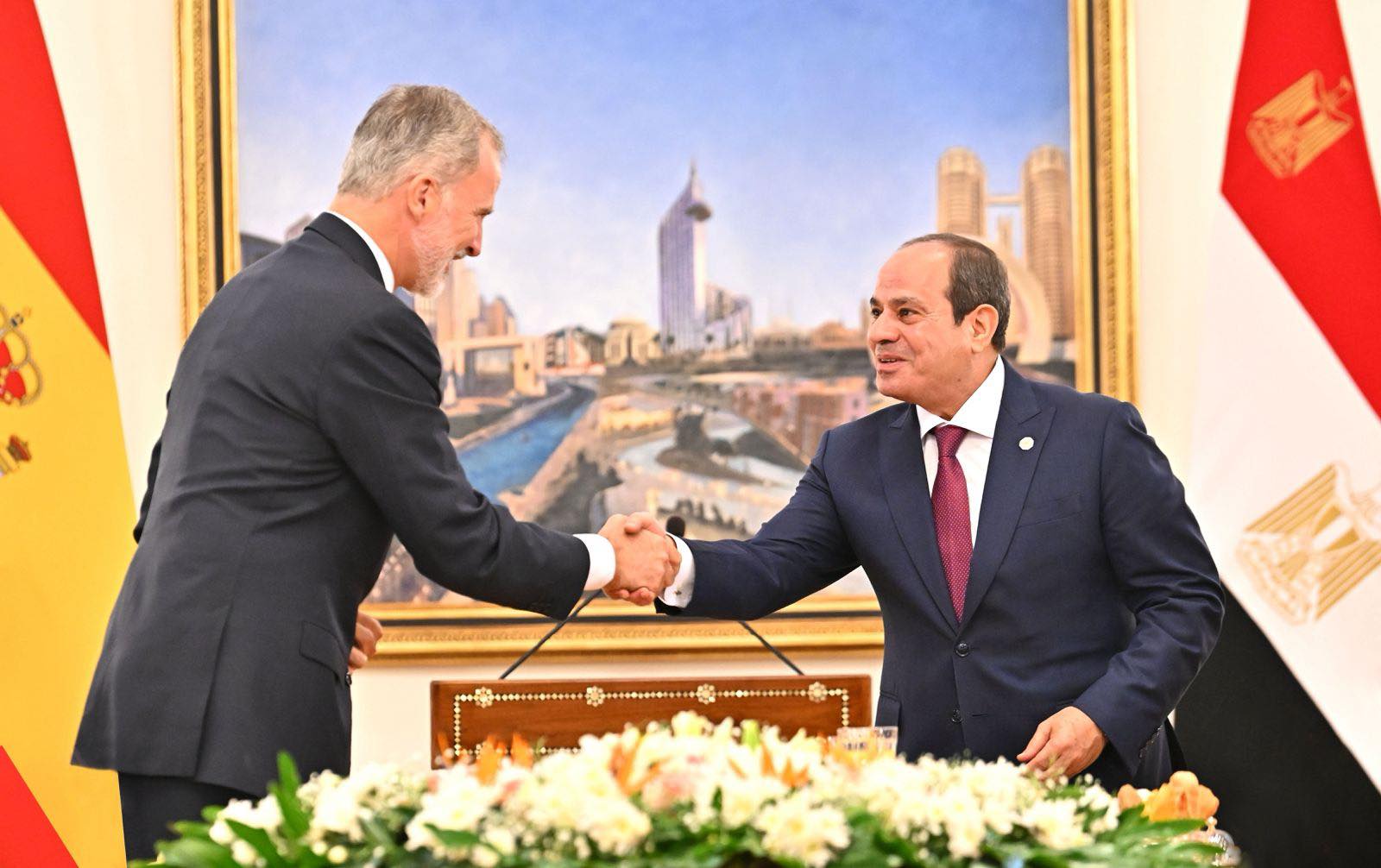 الرئيس السيسي يستقبل ملك إسبانيا