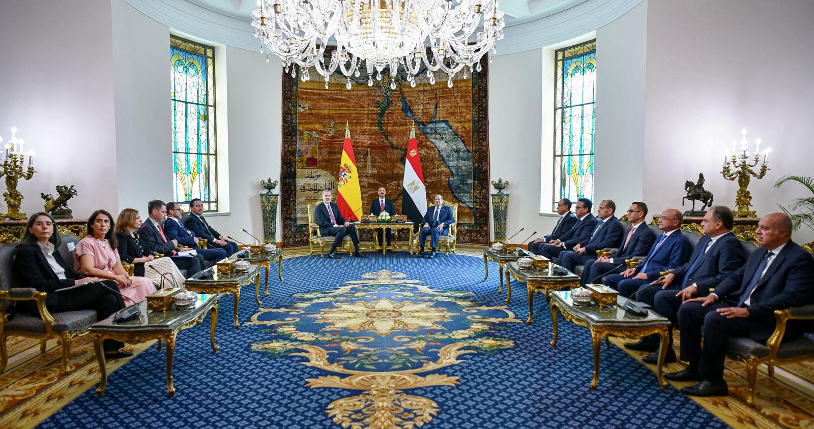 الرئيس السيسي يستقبل ملك إسبانيا