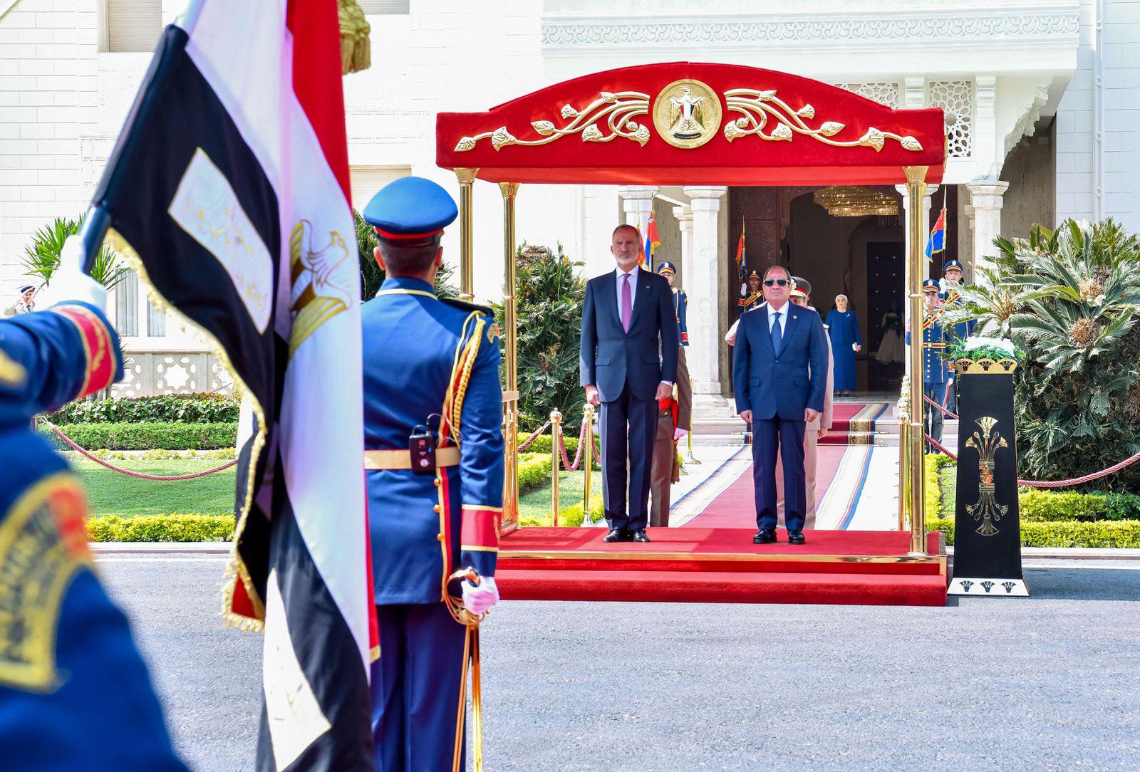 الرئيس السيسي يستقبل ملك إسبانيا