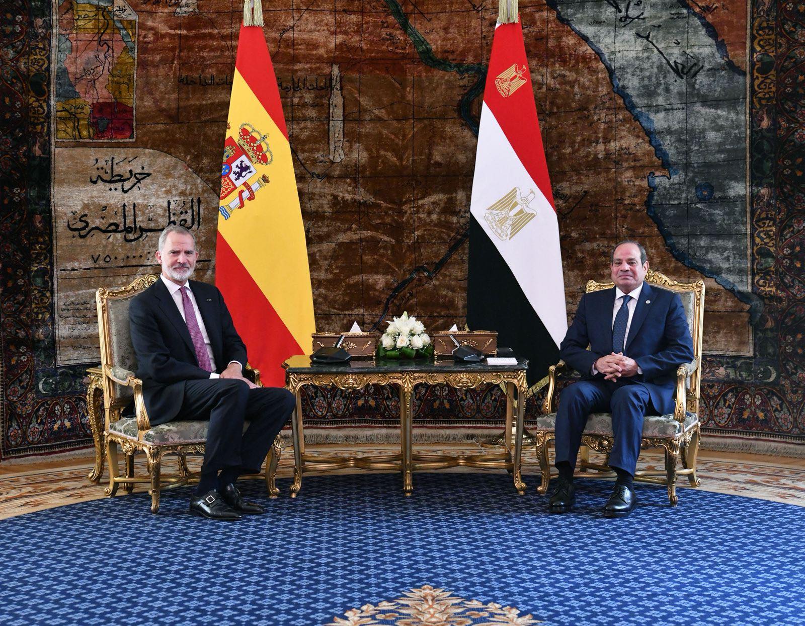 الرئيس السيسي يستقبل ملك إسبانيا