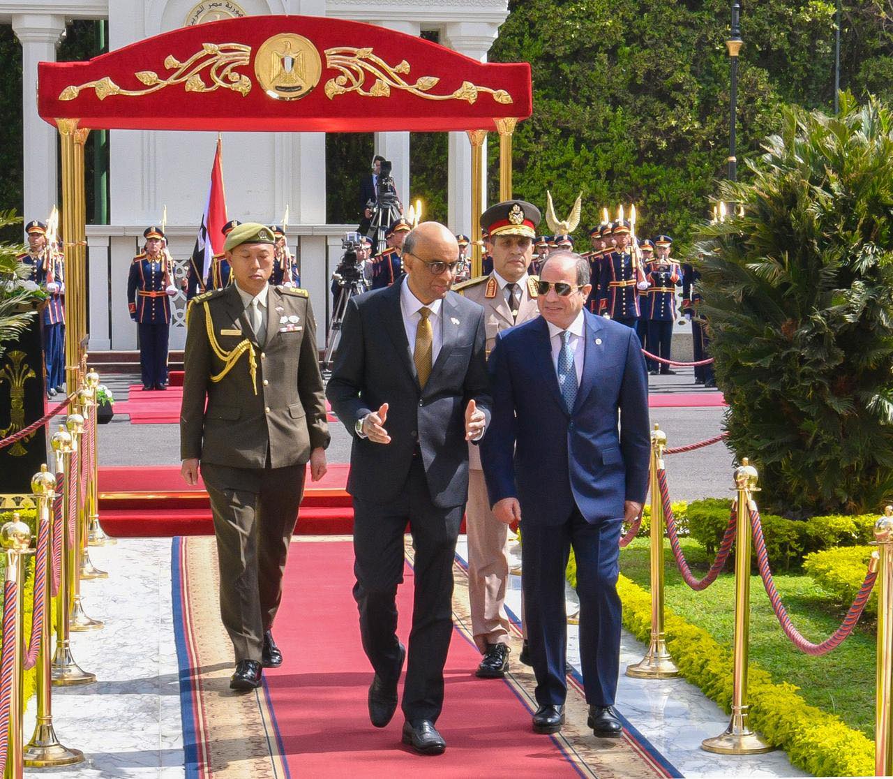 الرئيس السيسي يستقبل رئيس جمهورية سنغافورة