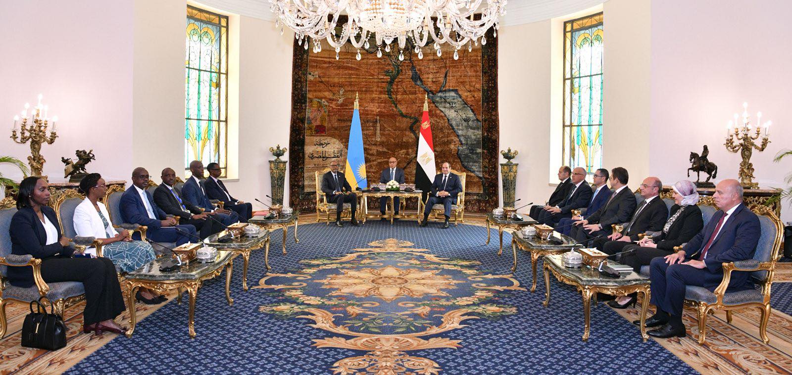 الرئيس السيسي يستقبل نظيره الرواندي