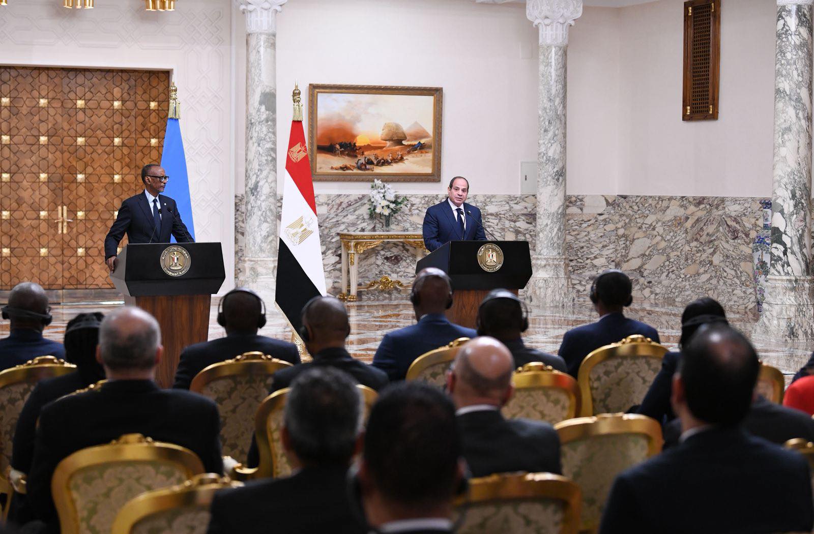 الرئيس السيسي يستقبل نظيره الرواندي
