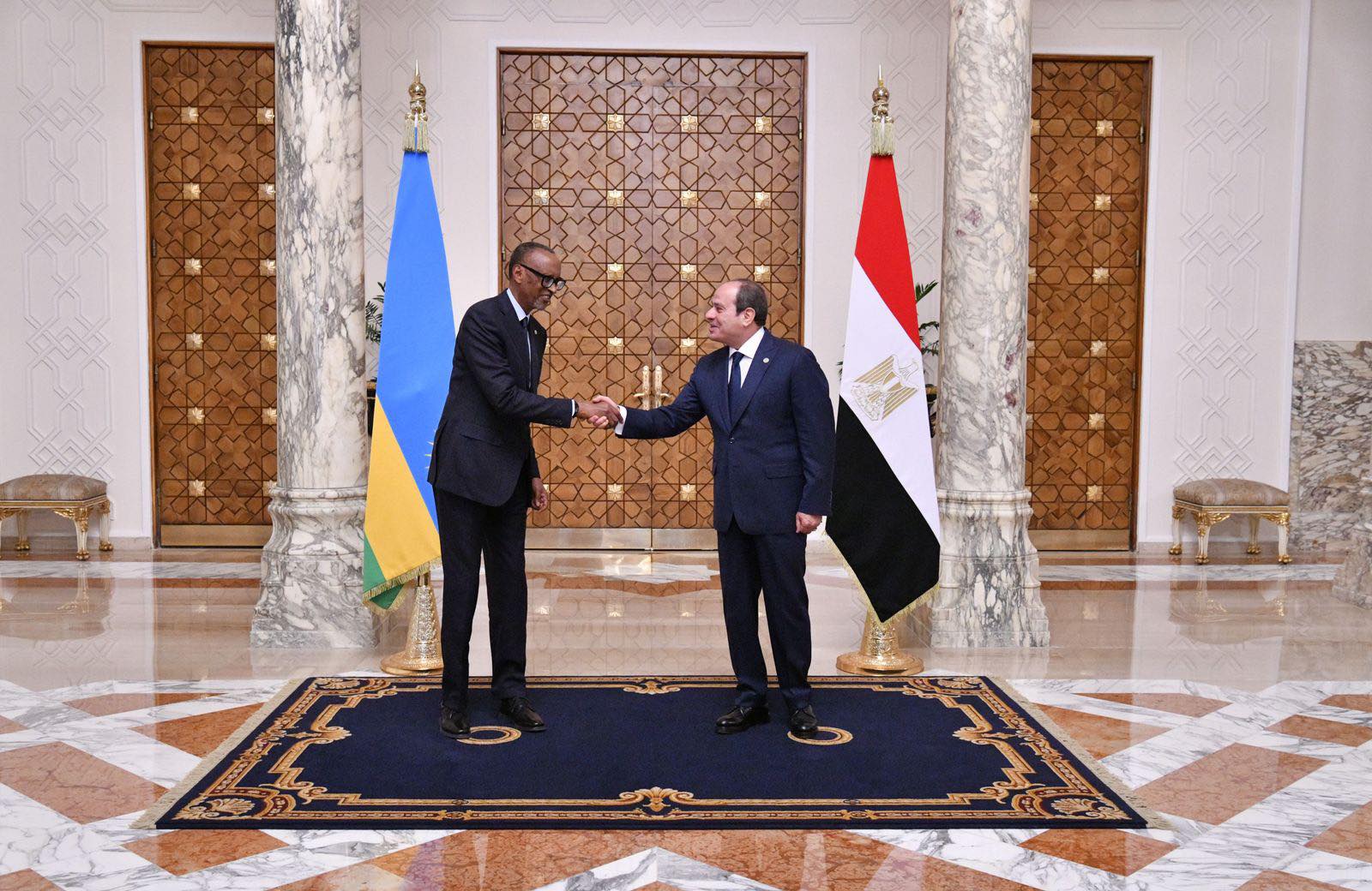 الرئيس السيسي يستقبل نظيره الرواندي
