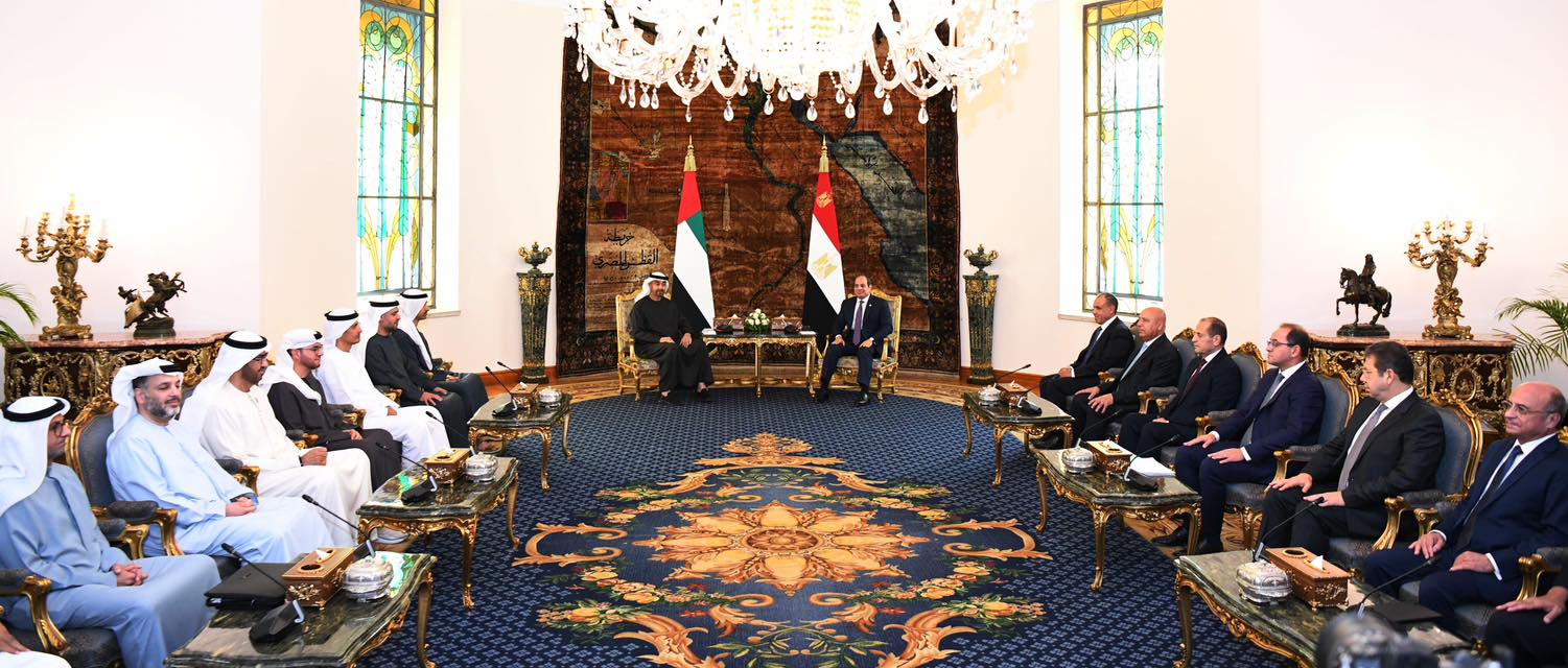 الرئيس السيسي يستقبل رئيس دولة الإمارات العربية المتحدة