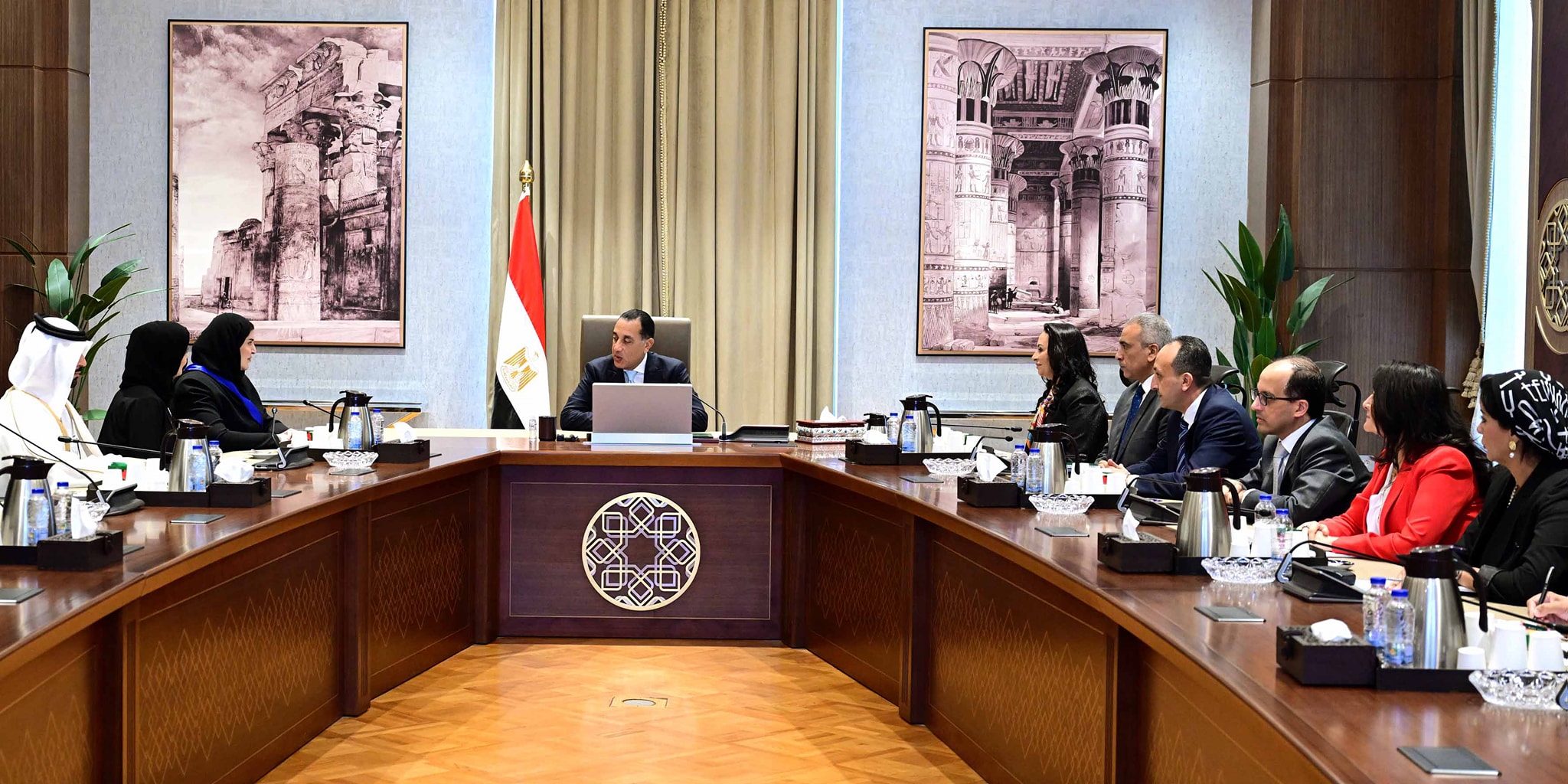 مدبولي مع وزيرة الدولة للتعاون الدولي بالخارجية القطرية
