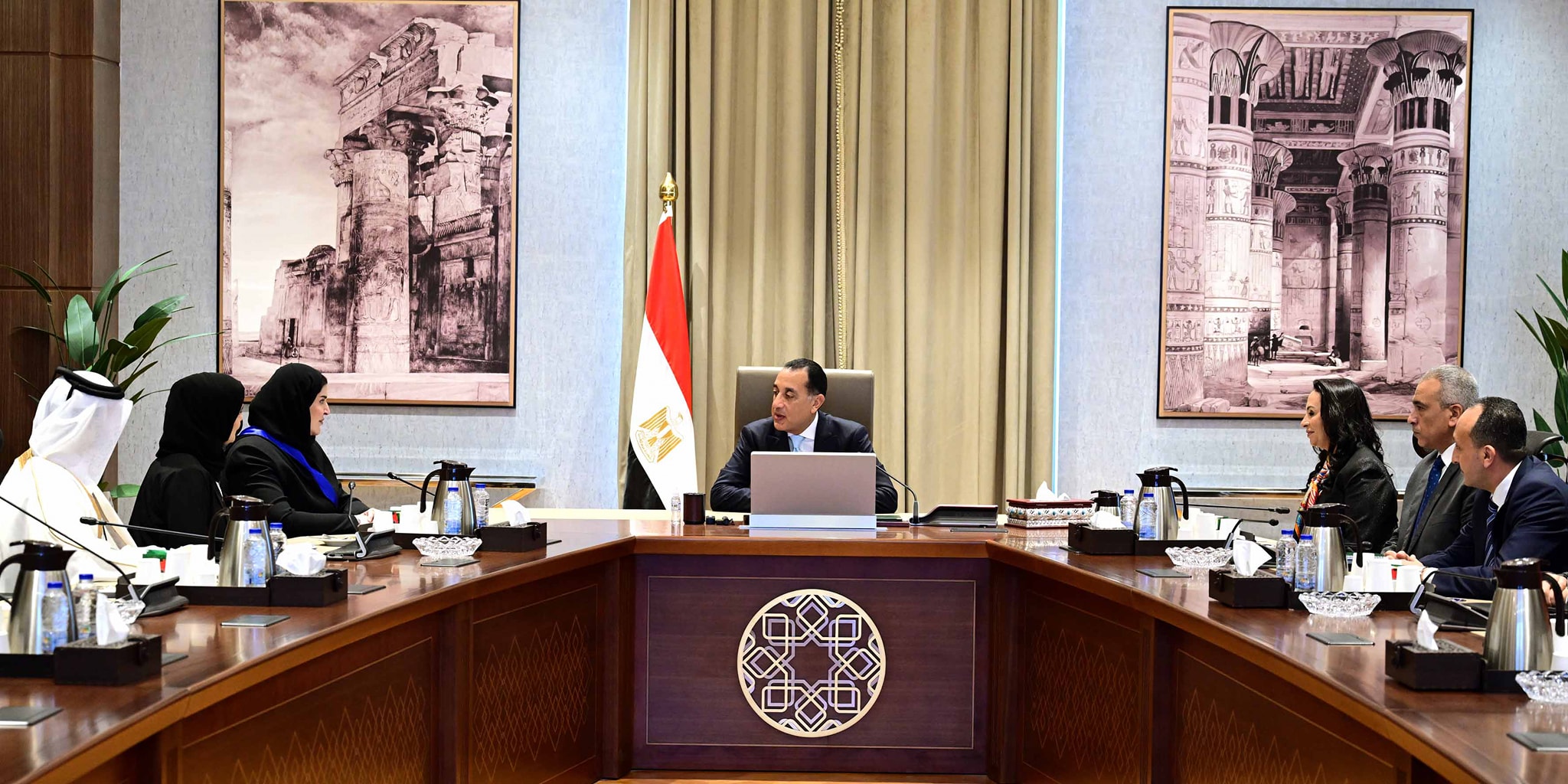 مدبولي مع وزيرة الدولة للتعاون الدولي بالخارجية القطرية