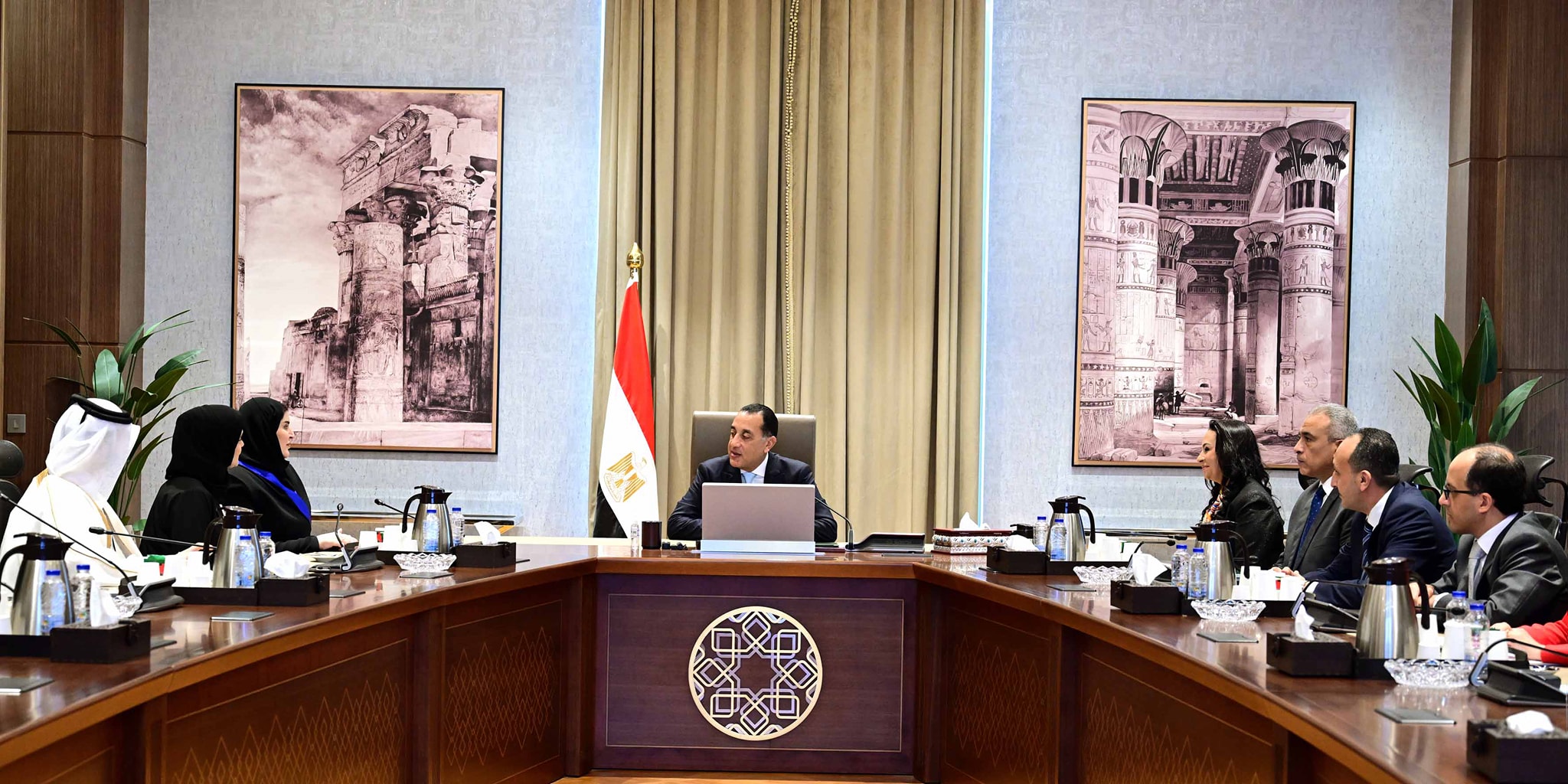 مدبولي مع وزيرة الدولة للتعاون الدولي بالخارجية القطرية