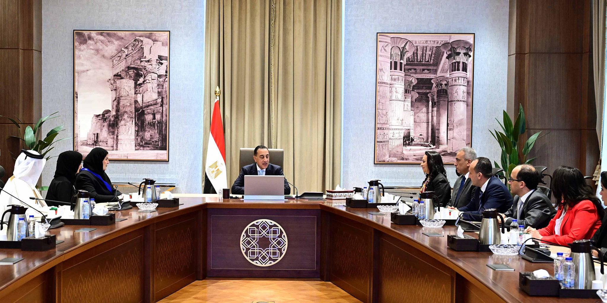 مدبولي مع وزيرة الدولة للتعاون الدولي بالخارجية القطرية