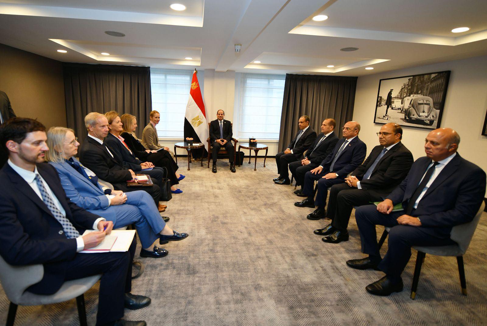 السيسي مع الممثلة العليا للشؤون الخارجية بالاتحاد الأوروبي