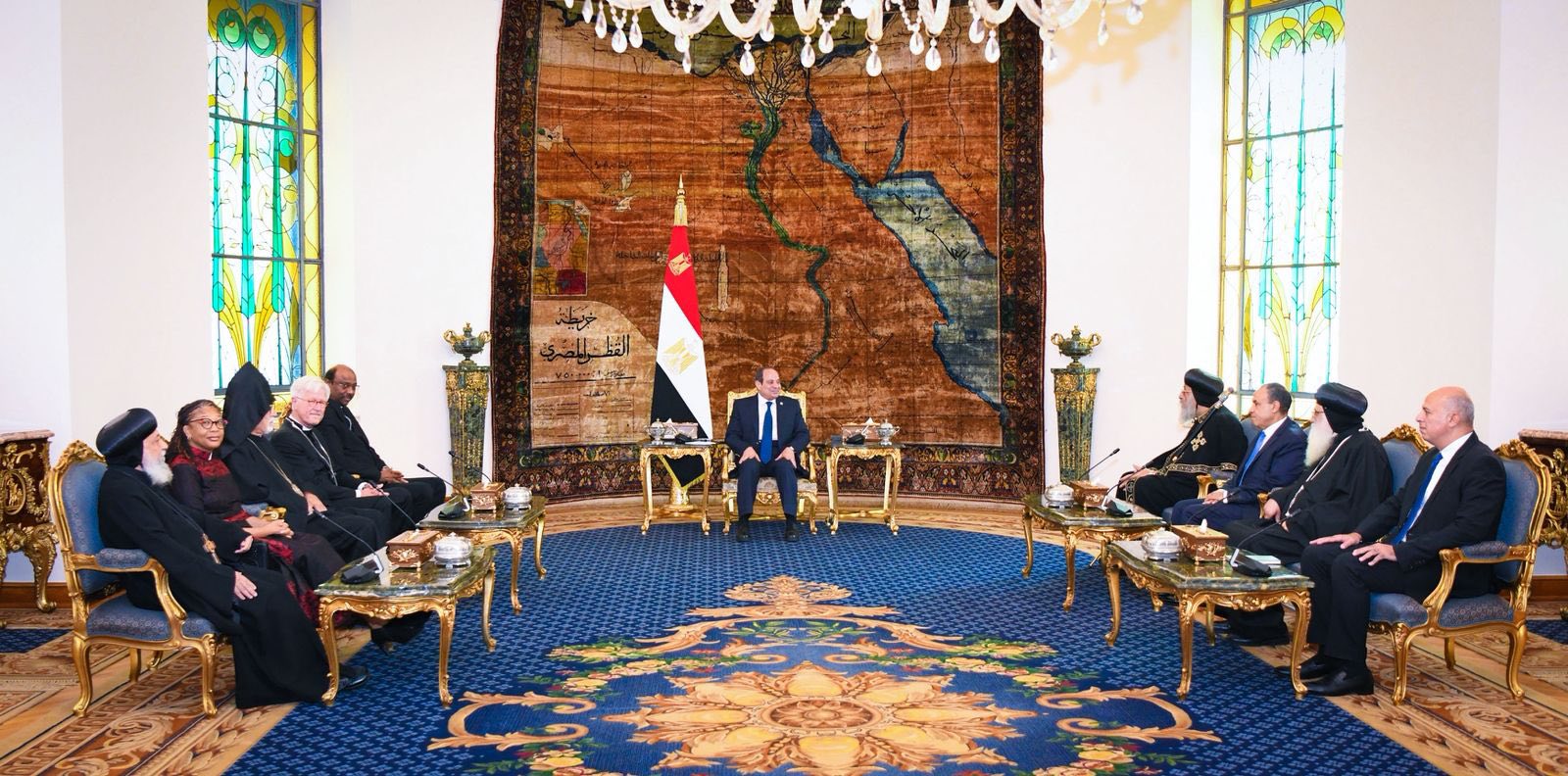 الرئيس السيسى يستقبل وفد مجلس الكنائس العالمي