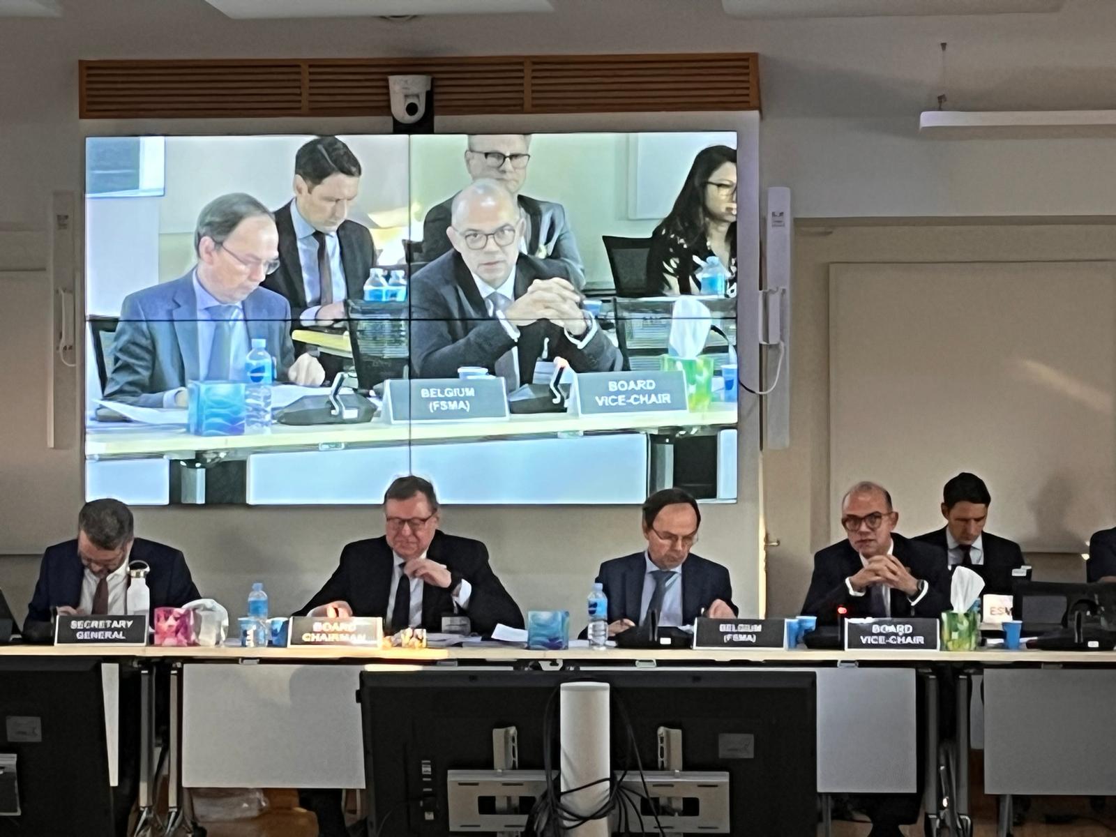 محمد فريد يشارك في اجتماعات مجلس إدارة المنظمة الدولية بالعاصمة الإسبانية