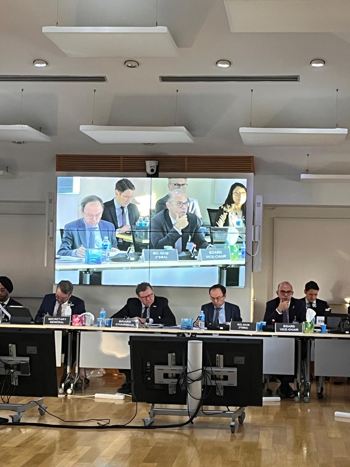 محمد فريد يشارك في اجتماعات مجلس إدارة المنظمة الدولية بالعاصمة الإسبانية