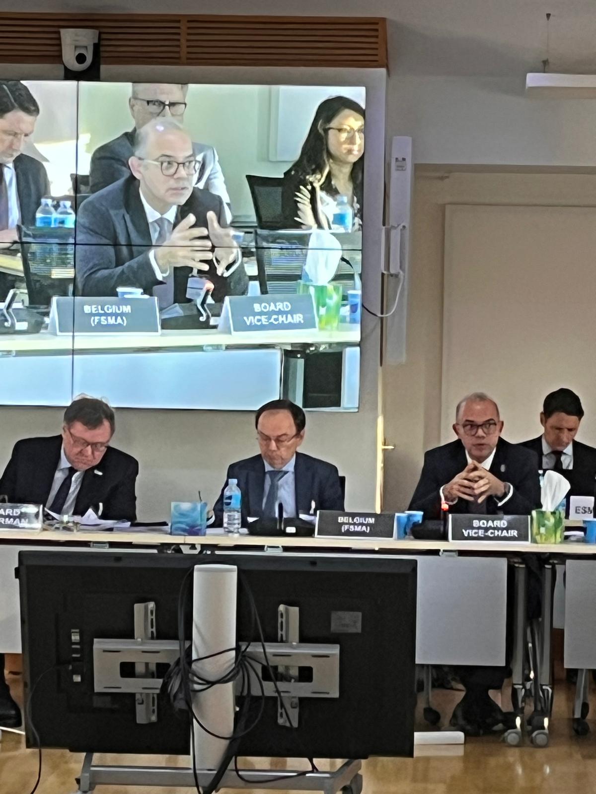 محمد فريد يشارك في اجتماعات مجلس إدارة المنظمة الدولية بالعاصمة الإسبانية