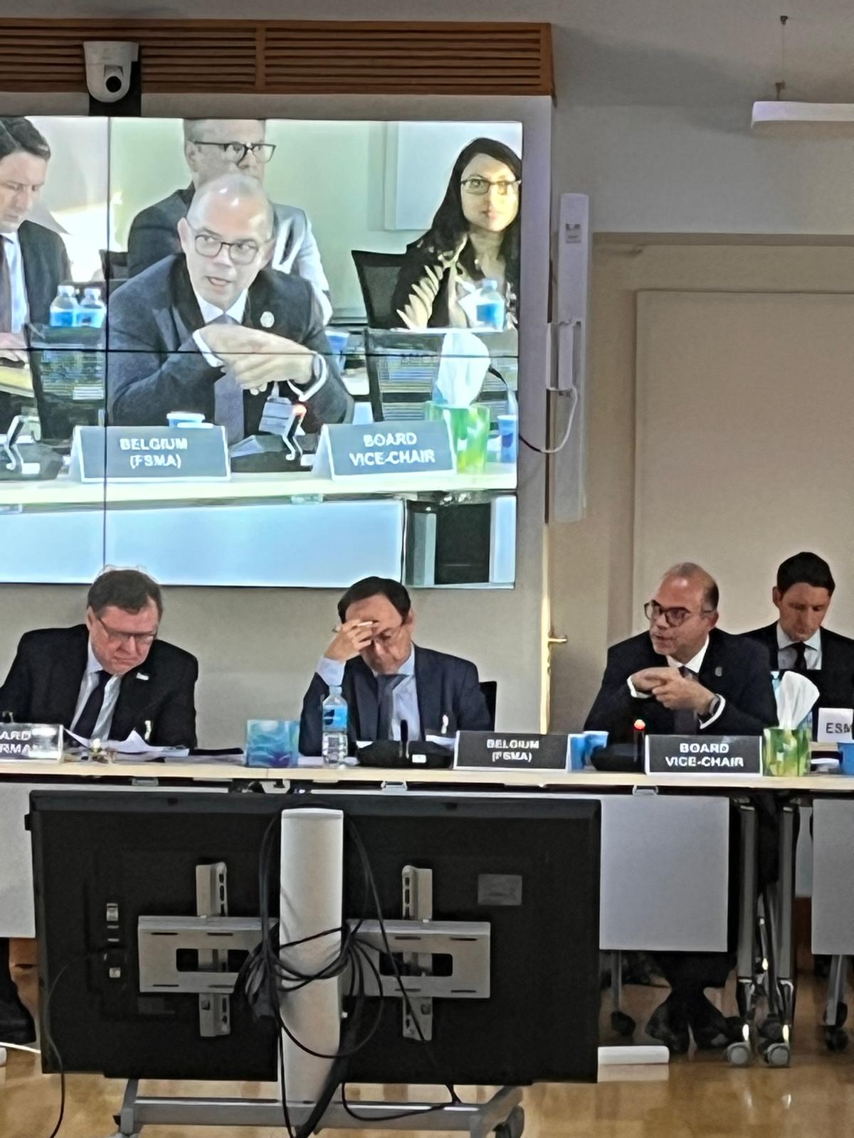 محمد فريد يشارك في اجتماعات مجلس إدارة المنظمة الدولية بالعاصمة الإسبانية