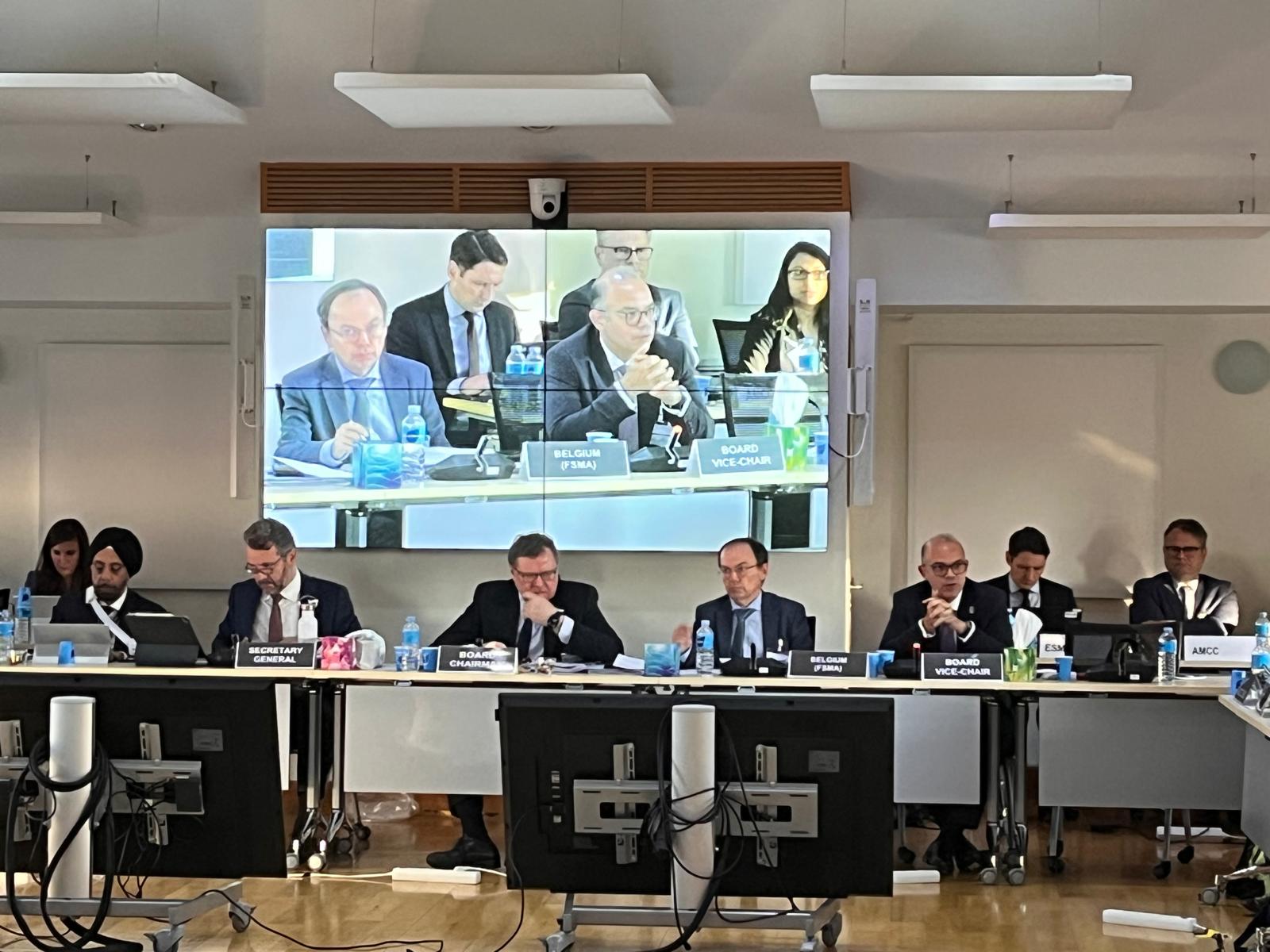 محمد فريد يشارك في اجتماعات مجلس إدارة المنظمة الدولية بالعاصمة الإسبانية