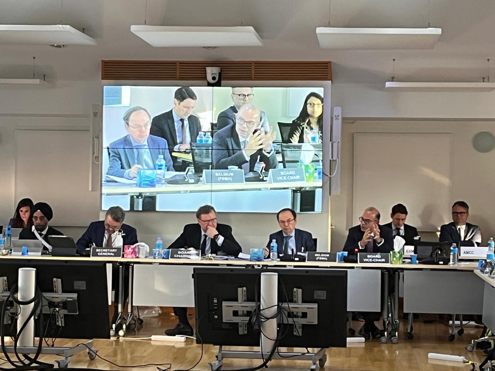 محمد فريد يشارك في اجتماعات مجلس إدارة المنظمة الدولية بالعاصمة الإسبانية