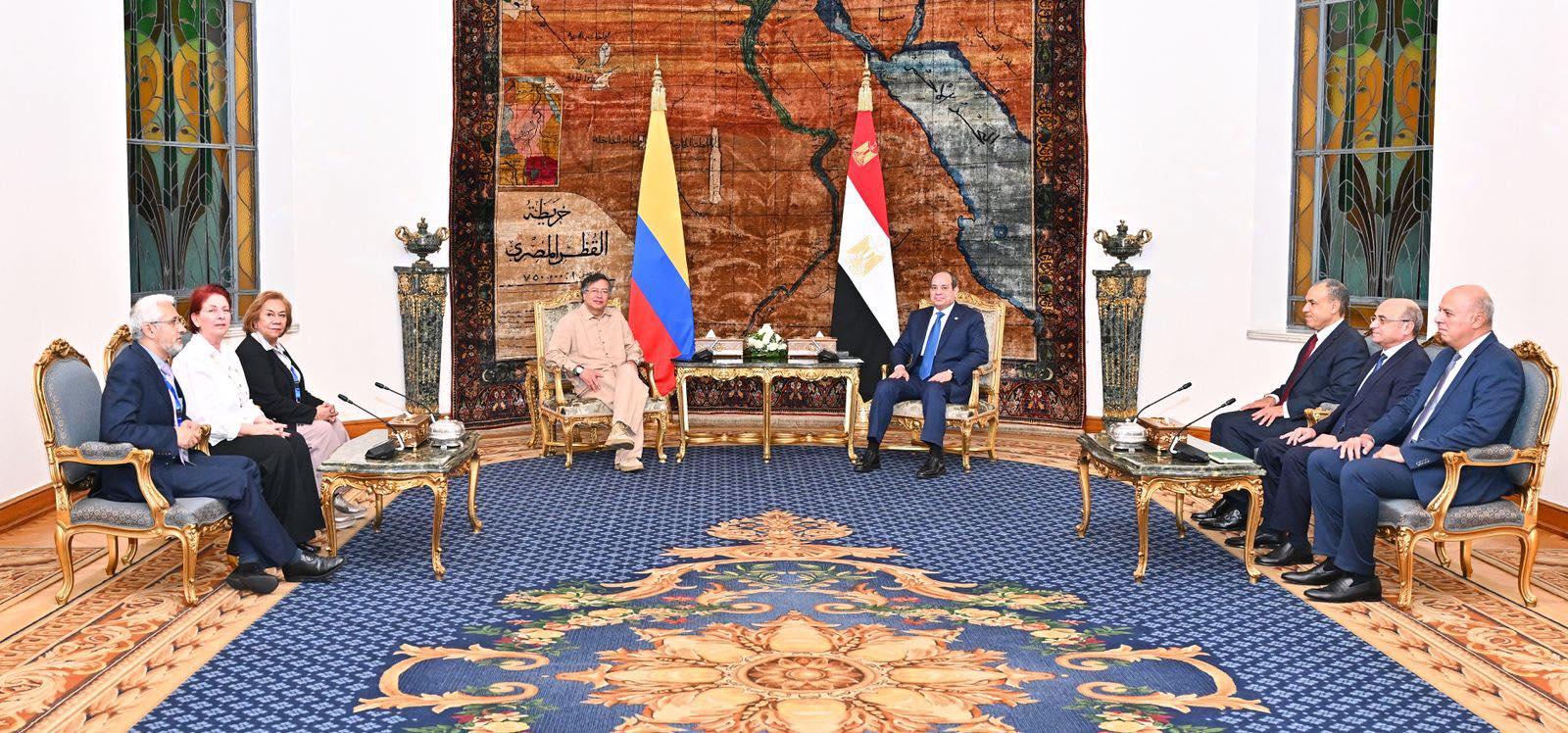 الرئيس السيسي يستقبل رئيس كولومبيا